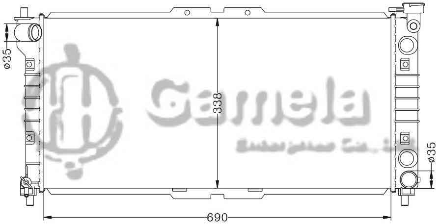 6116040N - Radiator-for-MAZDA-MX6-93-96-626GE-V4-MT-OEM-FS11-15-200C-D