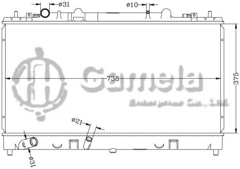 6116076AN - Radiator-for-MAZDA-6-6CYL-03-04-MT