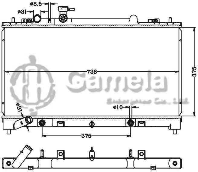 6116101N - Radiator-for-MAZDA-6-2010-Rui-Yi-2-5-AT