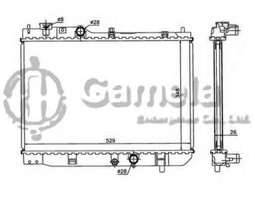 6191326032-T - Radiator-for-MAZDA-323-PROTEGE-ASTINA-PREMACY-2-0-98-05-MT-NISSENS-62431A-OEM-RF3F15200A-RF3F15200C