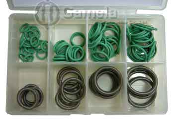 59086 - Green HNBR O-Rings & SPRING LOCK kit, 8 items (100 pcs)