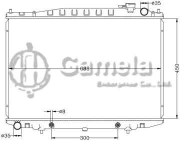 6115108AN - Radiator for NISSAN D22A AT