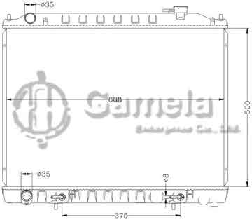 6115117N - Radiator for NISSAN AT