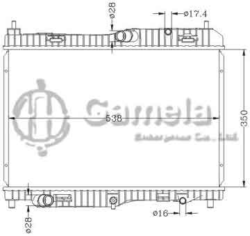 6131049ANA - Radiator for FORD FIESTA '08- AT OEM: 1540332/1566662/1671561