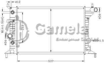 6142059ANA - Radiator for OPEL VECTRA B '95- AT OEM: 1300158