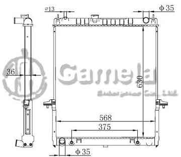 6191419258-T - Radiator for NISSAN A/T