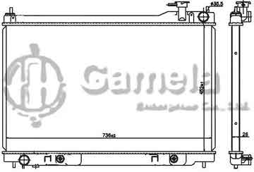 6191419268-T - Radiator for NISSAN A/T DPI: 2455