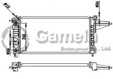 6191516070-T - Radiator for OPEL VECTRA A 1.4 88- M/T