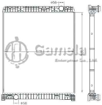 6255026 - Radiator for BENZ BUS MT