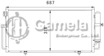 6385001 - Condenser for SUBARU IMPREZA (00-) OEM: 73210-FE010