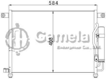 6394006 - Condenser for GMC CHEVROLET AVEO (05-) OEM: 96469289