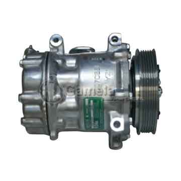 64261-7C16-1328N - Original Auto A/C Compressor, SANDEN model SD7C16-1328, 64261-7C16-1328N